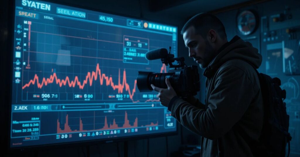 A seeker films a reel—stats spike, X splits, resumes dim.