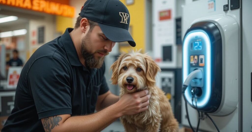 Gig franchise playbook 2025, worker with pet and EV, X guides the shift.