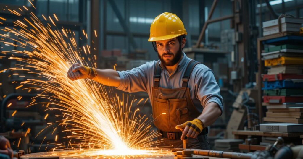 Remote work playbook 2025, worker with tools, X tips and job wins.