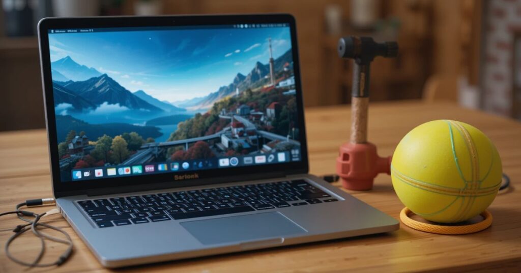 A freelancer toolkit—M4 MacBook as a hammer, Starlink as a lifeline, Koraidon as a stress ball.