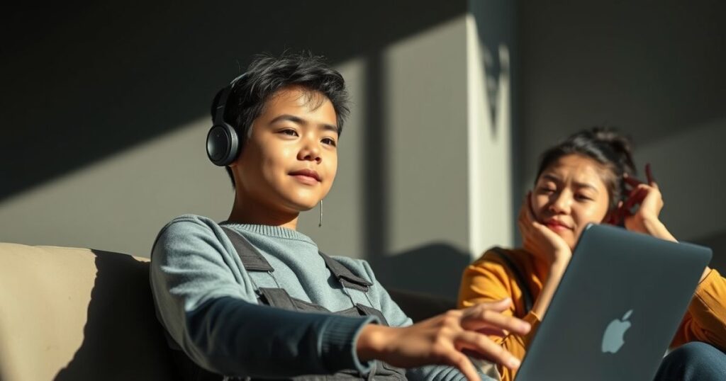 A freelancer with AI tools as a lifeline, balancing work and play.