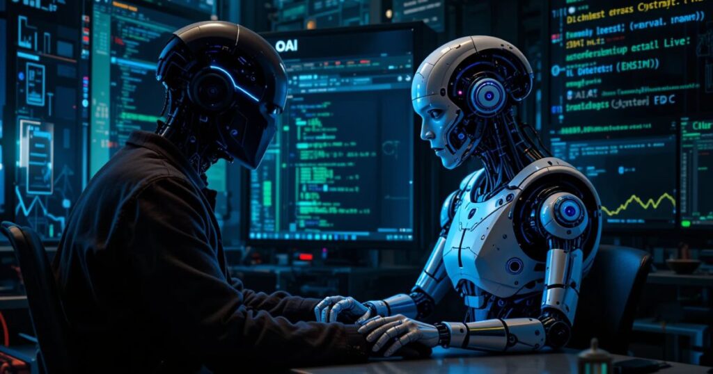 Tech rebound impact 2025, AI coder with stats, non-AI lag and X buzz.