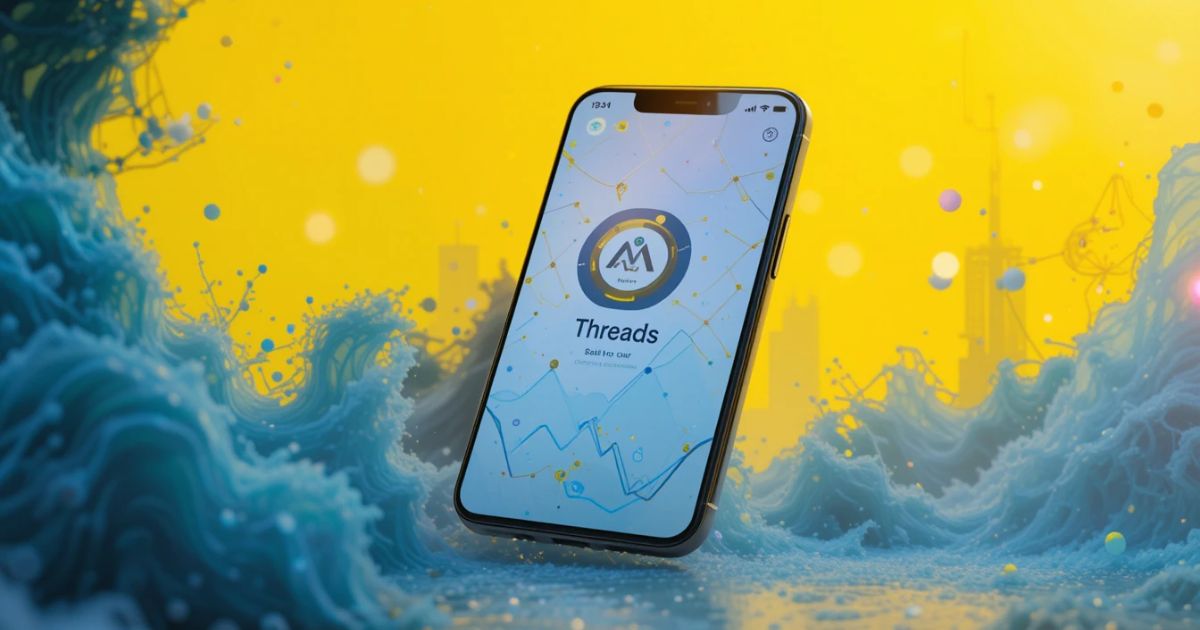 Threads API access 2025, code on laptop, brand boosts social strategy.